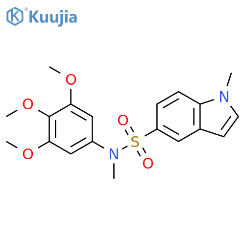 1H-Indole-5-sulfonamide, N,1-dimethyl-N-(3,4,5-trimethoxyphenyl)- structure