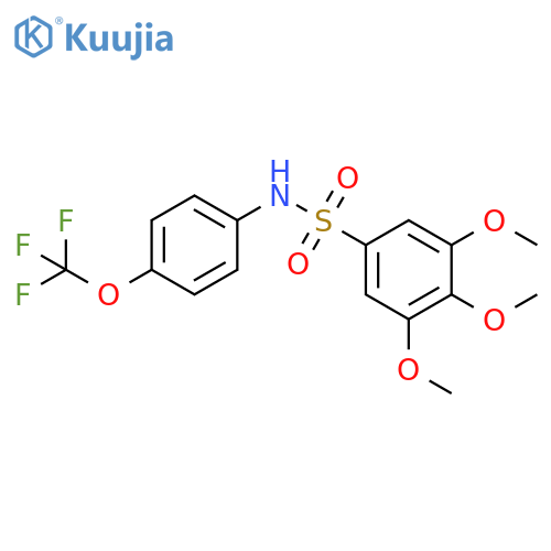 Benzenesulfonamide, 3,4,5-trimethoxy-N-[4-(trifluoromethoxy)phenyl]- structure