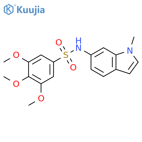 Benzenesulfonamide, 3,4,5-trimethoxy-N-(1-methyl-1H-indol-6-yl)- structure