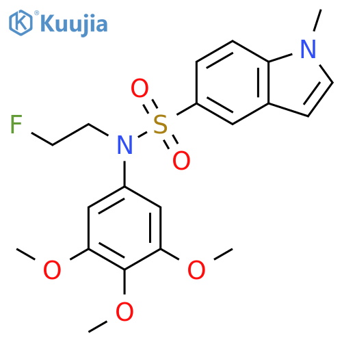 1H-Indole-5-sulfonamide,N-(2-fluoroethyl)-1-methyl-N-(3,4,5-trimethoxyphenyl)- structure