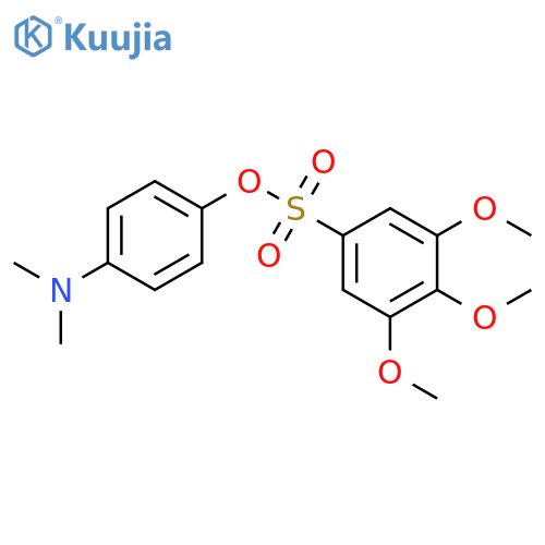 Benzenesulfonic acid, 3,4,5-trimethoxy-, 4-(dimethylamino)phenyl ester structure