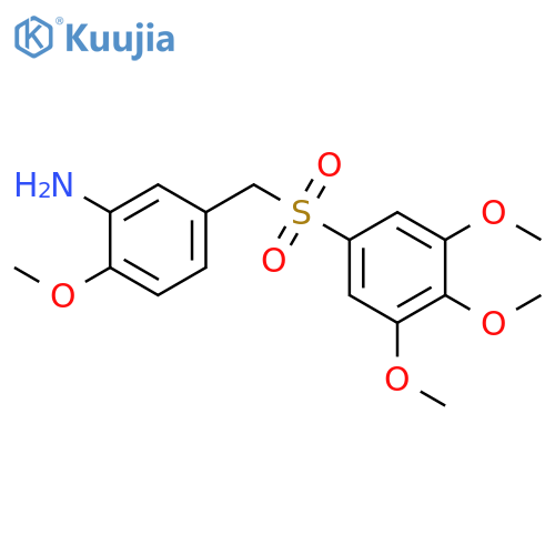 Benzenamine, 2-methoxy-5-[[(3,4,5-trimethoxyphenyl)sulfonyl]methyl]- structure