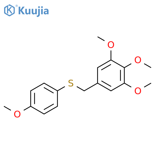 Benzene, 1,2,3-trimethoxy-5-[[(4-methoxyphenyl)thio]methyl]- structure