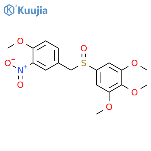 Benzene, 1,2,3-trimethoxy-5-[[(4-methoxy-3-nitrophenyl)methyl]sulfinyl]- structure