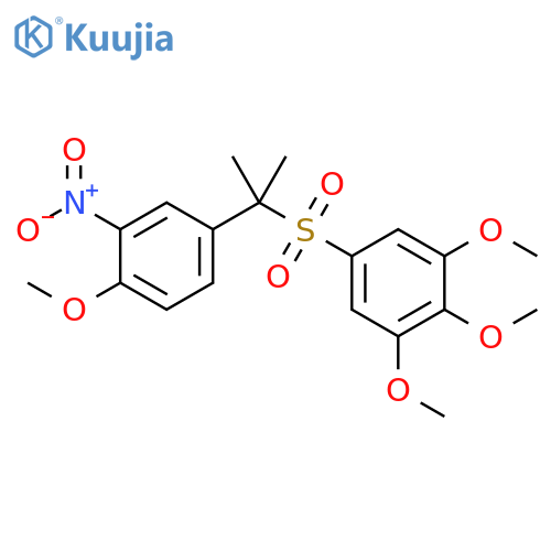 Benzene,1,2,3-trimethoxy-5-[[1-(4-methoxy-3-nitrophenyl)-1-methylethyl]sulfonyl]- structure