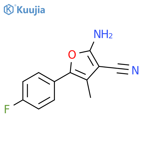 3-Furancarbonitrile, 2-amino-5-(4-fluorophenyl)-4-methyl- structure