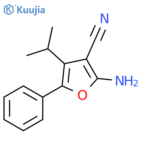 3-Furancarbonitrile, 2-amino-4-(1-methylethyl)-5-phenyl- structure