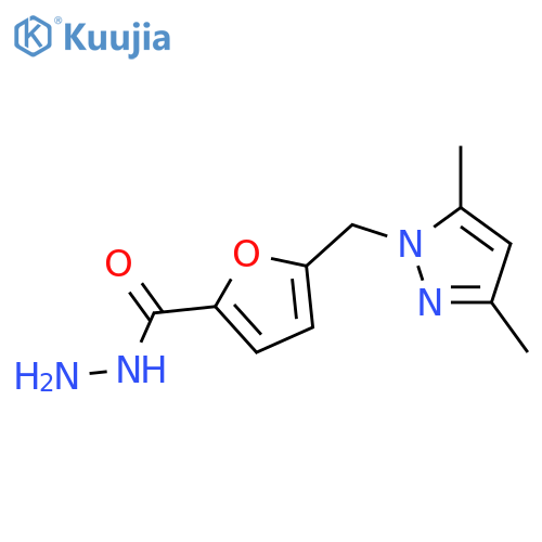5-(3,5-dimethyl-1H-pyrazol-1-yl)methylfuran-2-carbohydrazide structure