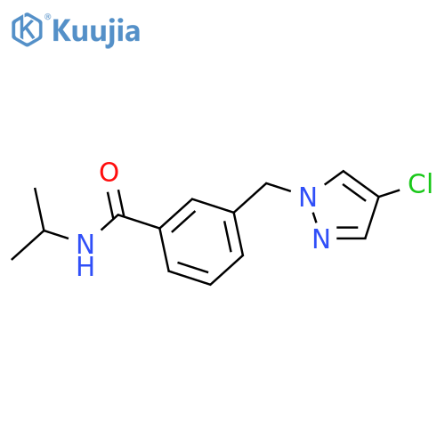 3-[(4-chloro-1H-pyrazol-1-yl)methyl]-N-(propan-2-yl)benzamide structure