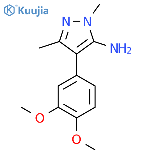 4-(3,4-Dimethoxyphenyl)-1,3-dimethyl-1h-pyrazol-5-amine structure