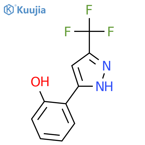 2-(5-(trifluoromethyl)-1H-pyrazol-3-yl)phenol structure