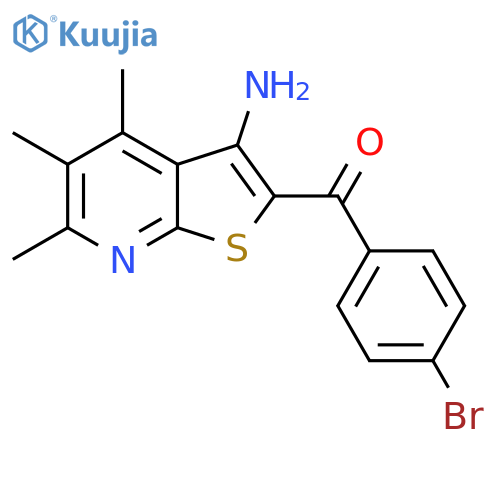 2-(4-bromobenzoyl)-4,5,6-trimethylthieno2,3-bpyridin-3-amine structure
