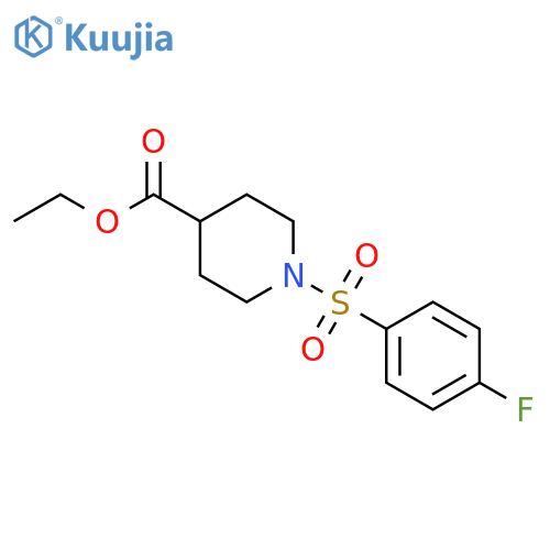 ethyl 1-[(4-fluorophenyl)sulfonyl]-4-piperidinecarboxylate structure