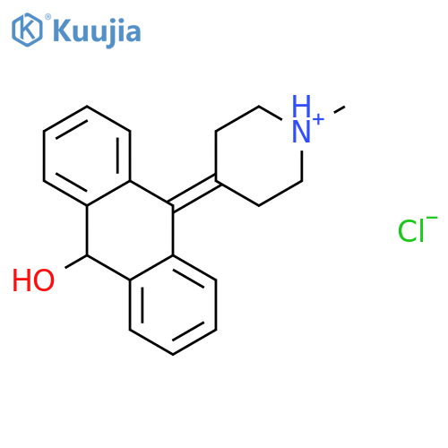 9-Anthracenol,9,10-dihydro-10-(1-methyl-4-piperidinylidene)-, hydrochloride (1:1) structure