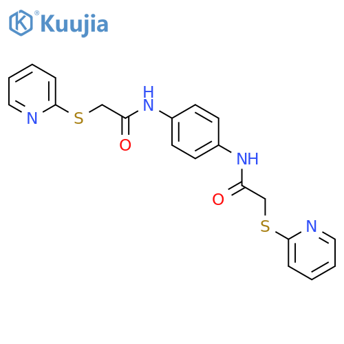 2-(pyridin-2-ylthio)-N-(4-{[(pyridin-2-ylthio)acetyl]amino}phenyl)acetamide structure