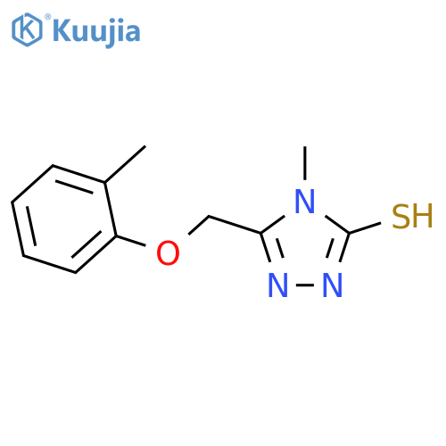 4-Methyl-5-((o-tolyloxy)methyl)-4H-1,2,4-triazole-3-thiol structure