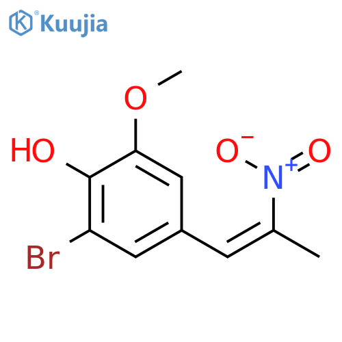 2-Bromo-6-methoxy-4-(2-nitro-1-propenyl)phenol structure