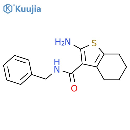 2-Amino-N-benzyl-4,5,6,7-tetrahydro-1-benzothiophene-3-carboxamide structure