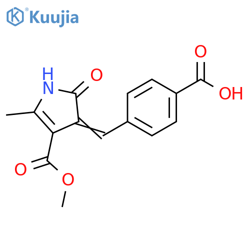 4-(4-Carboxy-benzylidene)-2-methyl-5-oxo-4,5-dihydro-1H-pyrrole-3-carboxylicacidmethylester structure