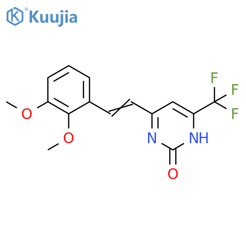 2(1H)-Pyrimidinone,4-[2-(2,3-dimethoxyphenyl)ethenyl]-6-(trifluoromethyl)- structure