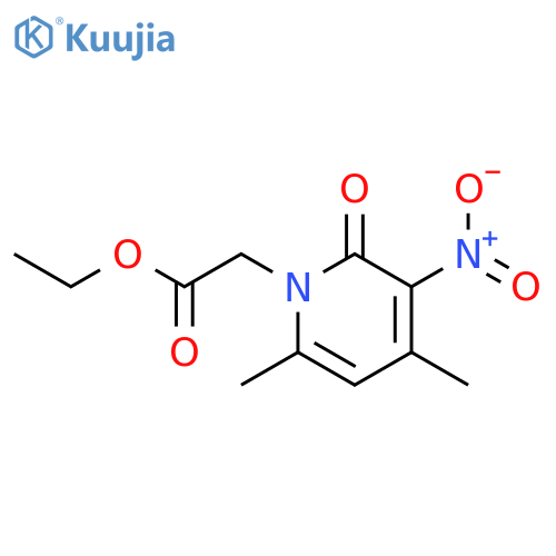 (4,6-Dimethyl-3-nitro-2-oxo-2H-pyridin-1-yl)-acetic acid ethyl ester structure