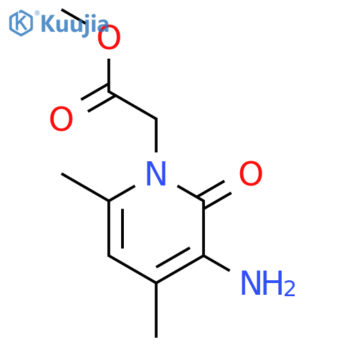 (3-Amino-4,6-dimethyl-2-oxo-2H-pyridin-1-yl)-acetic acid methyl ester structure