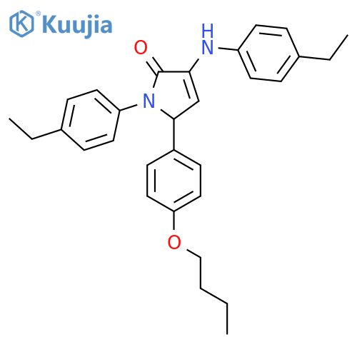 5-(4-Butoxyphenyl)-1-(4-ethylphenyl)-3-(4-ethylphenyl)amino-1,5-dihydro-2H-pyrrol-2-one structure