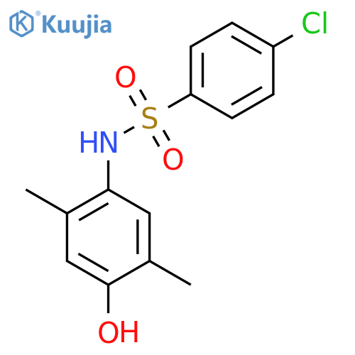 4-chloro-N-(4-hydroxy-2,5-dimethylphenyl)benzene-1-sulfonamide structure