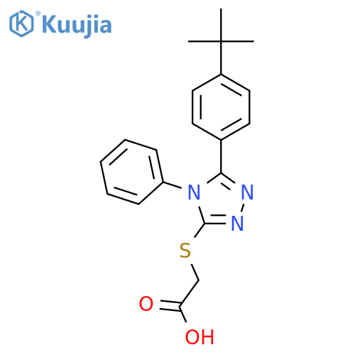 2-{5-(4-tert-butylphenyl)-4-phenyl-4H-1,2,4-triazol-3-ylsulfanyl}acetic acid structure