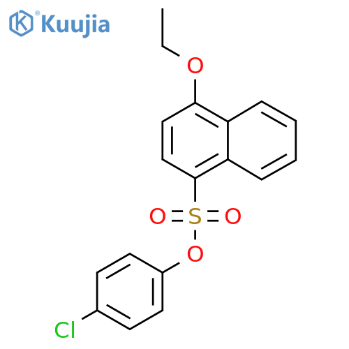 4-chlorophenyl 4-ethoxynaphthalene-1-sulfonate structure