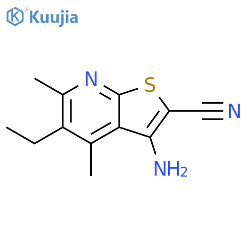 3-Amino-5-Ethyl-4,6-Dimethylthieno[2,3-B]Pyridine-2-Carbonitrile structure