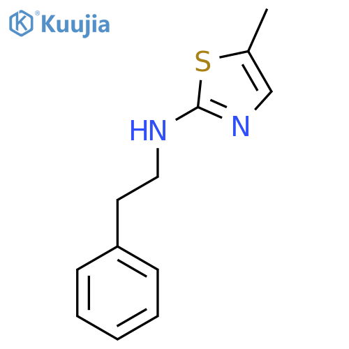 5-methyl-N-(2-phenylethyl)-1,3-thiazol-2-amine structure