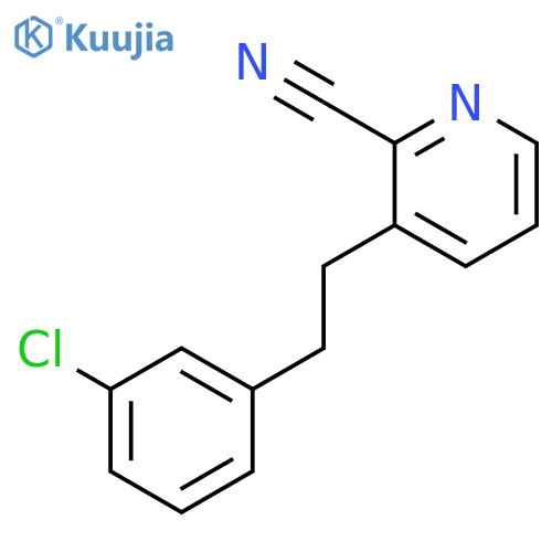 2-Cyano-3-(3-chlorophenylethyl)pyridine structure