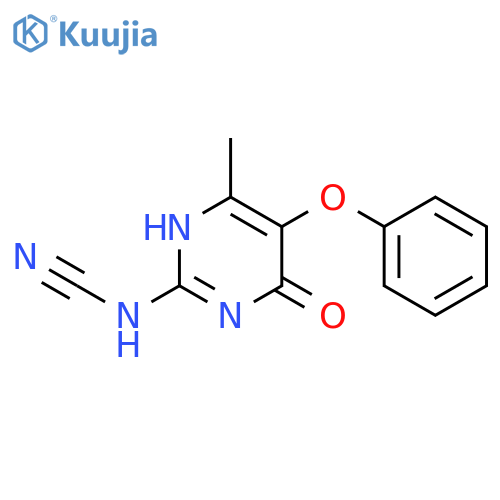 Cyanamide, (1,4-dihydro-6-methyl-4-oxo-5-phenoxy-2-pyrimidinyl)- structure