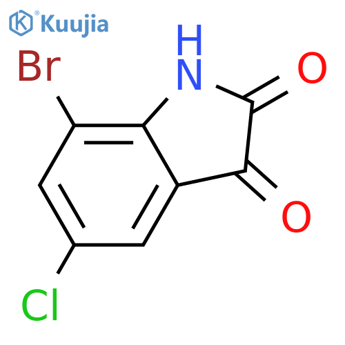 7-Bromo-5-chloroindoline-2,3-dione structure
