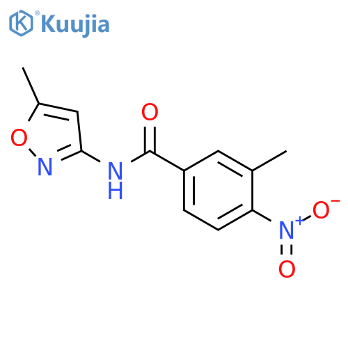 3-methyl-N-(5-methyl-1,2-oxazol-3-yl)-4-nitrobenzamide structure