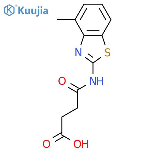 4-((4-Methylbenzo[d]thiazol-2-yl)amino)-4-oxobutanoic acid structure