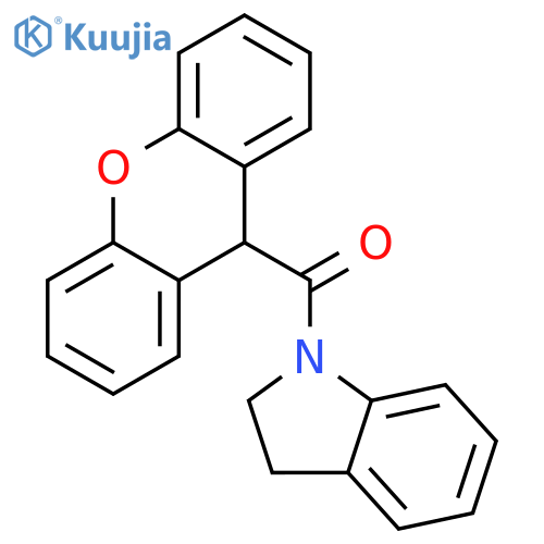 (2,3-Dihydro-indol-1-yl)-(9H-xanthen-9-yl)-methanone structure
