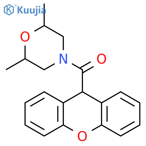 (2,6-dimethylmorpholin-4-yl)-(9H-xanthen-9-yl)methanone structure