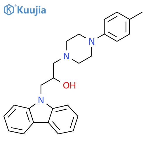 1-(9H-carbazol-9-yl)-3-[4-(4-methylphenyl)piperazin-1-yl]propan-2-ol structure