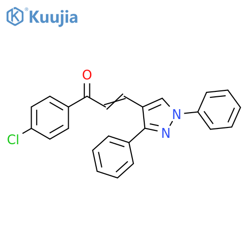 2-Propen-1-one, 1-(4-chlorophenyl)-3-(1,3-diphenyl-1H-pyrazol-4-yl)- structure