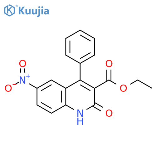 ethyl 6-nitro-2-oxo-4-phenyl-1,2-dihydroquinoline-3-carboxylate structure