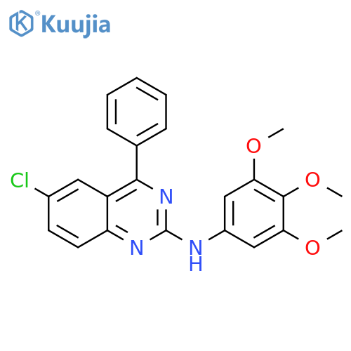 6-chloro-4-phenyl-N-(3,4,5-trimethoxyphenyl)quinazolin-2-amine structure