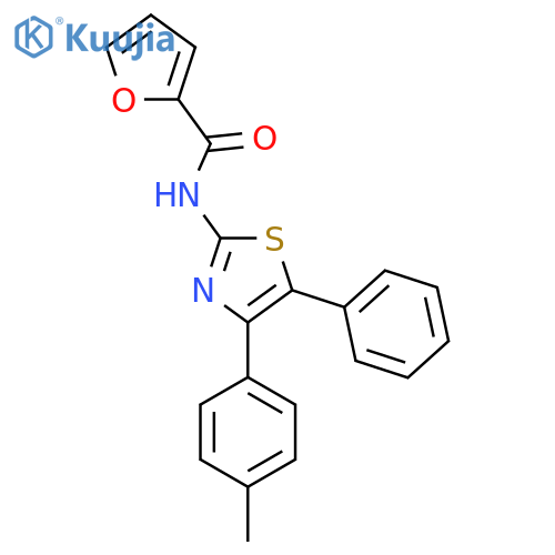 N-[4-(4-methylphenyl)-5-phenyl-1,3-thiazol-2-yl]furan-2-carboxamide structure