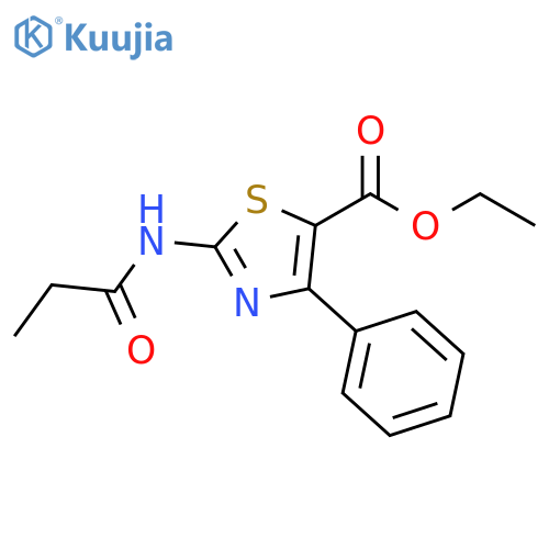 ethyl 4-phenyl-2-propanamido-1,3-thiazole-5-carboxylate structure