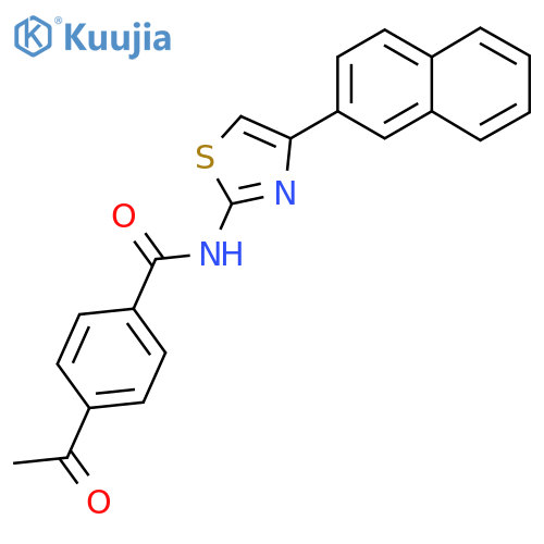 4-acetyl-N-4-(naphthalen-2-yl)-1,3-thiazol-2-ylbenzamide structure