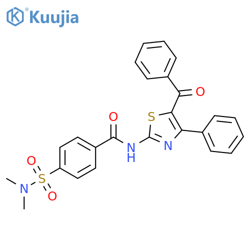 N-(5-benzoyl-4-phenyl-1,3-thiazol-2-yl)-4-(dimethylsulfamoyl)benzamide structure