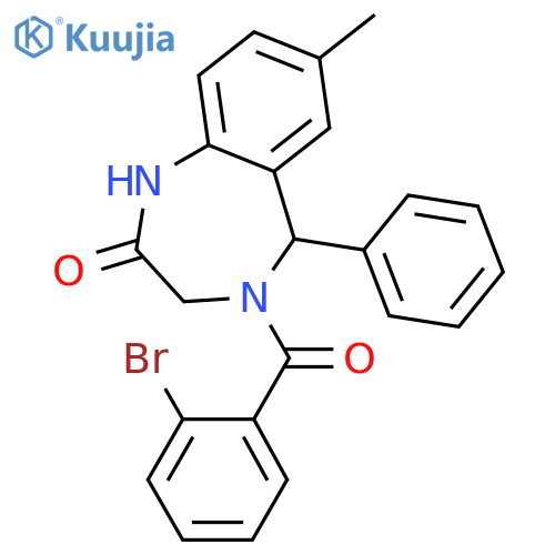 4-(2-bromobenzoyl)-7-methyl-5-phenyl-2,3,4,5-tetrahydro-1H-1,4-benzodiazepin-2-one structure