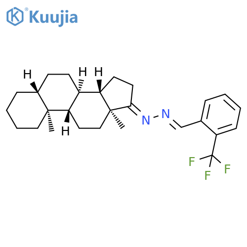 (E)-[(14E)-2,15-dimethyltetracyclo[8.7.0.0^{2,7}.0^{11,15}]heptadecan-14-ylidene]({[2-(trifluoromethyl)phenyl]methylidene})hydrazine structure