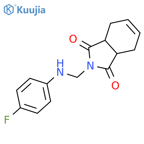 2-{(4-Fluorophenyl)aminomethyl}-3a,4,7,7a-tetrahydro-1H-isoindole-1,3(2H)-dione structure